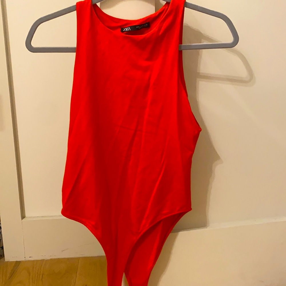Red Zara leotard